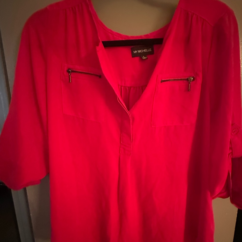 My Michelle Women's Vibrant Red Blouse